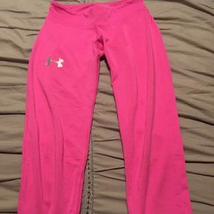 Kids flamingo pink cropped leggings